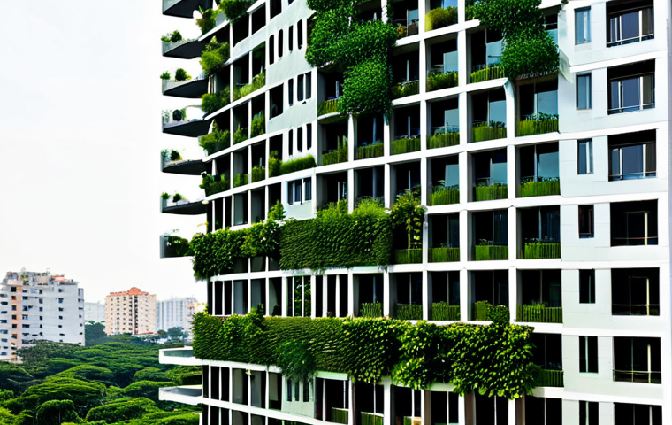 **
"A modern, sustainable apartment building in Ho Chi Minh City, Vietnam. Lush vertical gardens adorn the facade, and solar panels are visible on the roof. The building is designed with natural ventilation in mind. Greenery surrounds the base of the building, creating a welcoming and eco-friendly atmosphere. Fully clothed people are walking around the building, smiling. Daytime, sunny. Architectural rendering, professional quality, safe for work, appropriate content, fully clothed, modest, family-friendly, perfect anatomy, correct proportions, natural pose, well-formed hands, proper finger count, natural body proportions."
**